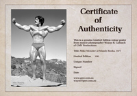 Certificate of Authenticity - Mentzer Poster